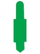 Stecksignale 15 x 55 mm, PVC, zum Einstecken in Schlitzstanzungen bei Einstellmappen, 1 Pack = 100 Stück, hellgrün