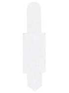 Stecksignale 15 x 55 mm, PVC, zum Einstecken in Schlitzstanzungen bei Einstellmappen, 1 Pack = 100 Stück, weiß