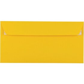 Briefumschlag DIN C5/6, ohne Fenster, haftklebend, goldgelb, 100g/qm, 250 Stück