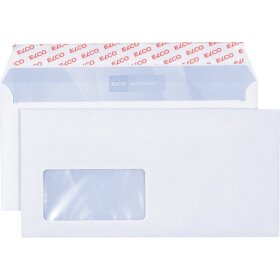 Briefumschlag DIN Lang, mit Fenster, haftklebend, weiß, 100g/qm, 500 Stück