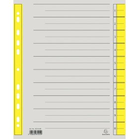 Trennblätter für DIN A4, Mikroperforation, einfaches Abtrennen der Taben, gelb