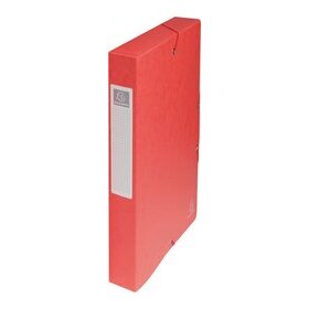 Archivboxen Exabox, 40 mm Rücken, für DIN A4, 250 x 330 mm, 700g/qm Echter Colorspan-Karton, rot