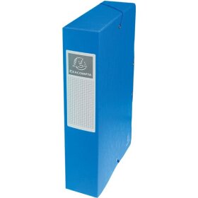 Archivboxen Exabox, 60 mm Rücken, für DIN A4, 250 x 330 mm, 700g/qm Echter Colorspan-Karton, blau