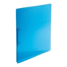 Ringbuch PP, A4, 2-Ring Mechanik, 15 mm, transparent blau