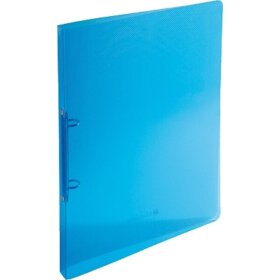 Ringbuch PP, A4, 2-Ring Mechanik, 15 mm, transparent blau
