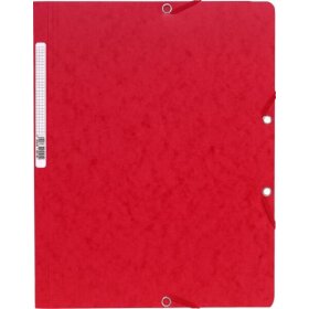 Eckenspannmappe für DIN A4 ohne Klappen, Fassungsvermögen: 250 Blatt, 320 x 240 mm, rot