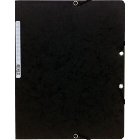 Eckenspannmappe für DIN A4 ohne Klappen, Fassungsvermögen: 250 Blatt, 320 x 240 mm, schwarz