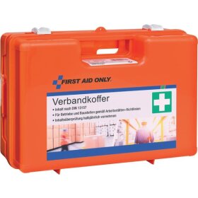 Verbandkoffer nach DIN 13157, Betriebe und Baustellen, 28 x 20 x 11 cm, orange