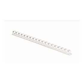 Plastikbinderücken 10 mm, für 41 - 55 Blatt, weiß, US-Teilung 21 Ringe, 1 Pack = 100 Stück