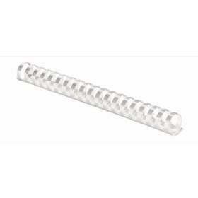 Plastikbinderücken 16 mm, für 101 - 120 Blatt, weiß, US-Teilung 21 Ringe, 1 Pack = 100 Stück