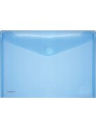 Sichttasche für Format DIN A4 quer, blau transparent, 235 x 335 x 0 mm (HxBxT)