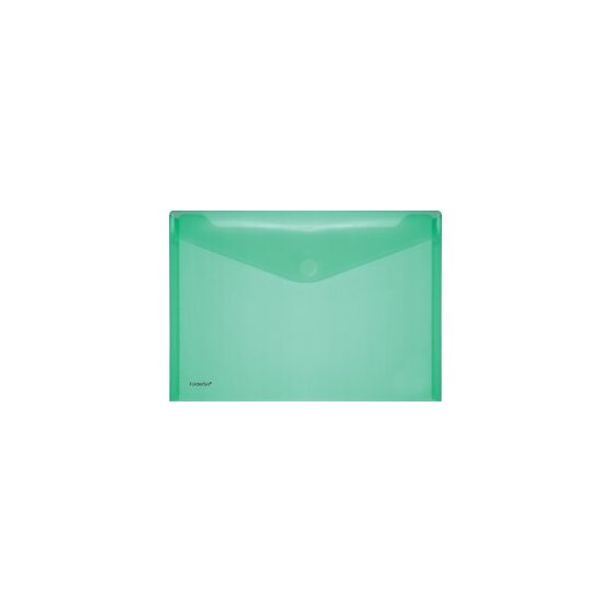 Sichttasche für Format DIN A4 quer, grün transparent, 235 x 335 x 0 mm (HxBxT)