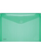 Sichttasche für Format DIN A4 quer, grün transparent, 235 x 335 x 0 mm (HxBxT)