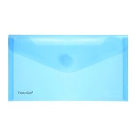 Sichttasche für Format LangDIN, blau transparent, 125 x 225 x 0 mm (HxBxT)
