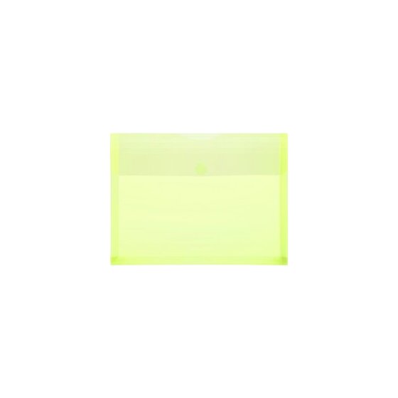 Sichttasche für Format DIN A4 quer, gelb transparent, Dehnfalte, Klettverschluss, 249 x 330 x 0 mm (HxBxT)