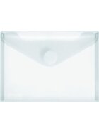 Sichttasche für Format DIN A6 quer, Klettverschluss, farblos matt transparent, 125 x 176 x 0 mm (HxBxT)