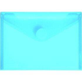 Sichttasche für Format DIN A6 quer, Klettverschluss, blau transparent, 125 x 176 x 0 mm (HxBxT)