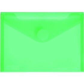 Sichttasche für Format DIN A6 quer, Klettverschluss, grün transparent, 125 x 176 x 0 mm (HxBxT)