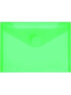 Sichttasche für Format DIN A6 quer, Klettverschluss, grün transparent, 125 x 176 x 0 mm (HxBxT)