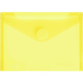 Sichttasche für Format DIN A6 quer, Klettverschluss, gelb transparent, 125 x 176 x 0 mm (HxBxT)