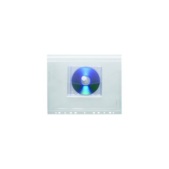 Sichttasche für Format DIN A4 hoch, Dehnfalte, Abheftrand, CD, farblos matt transparent, 310 x 250/235 x 20 mm (HxBxT)