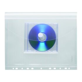 Sichttasche für Format DIN A4 hoch, Dehnfalte, Abheftrand, CD, farblos matt transparent, 310 x 250/235 x 20 mm (HxBxT)
