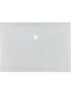 Doppel-Sichttasche DIN A4 quer, mit Klettverschluss, farblos matt transparent, 235 x 335 mm, passend für 100 Blatt