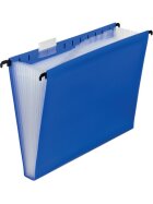 Hänge-Fächertasche, für DIN A4, 12 dehnbare Fächer, blau, 240 x 318 x 30 mm (HxBxT)