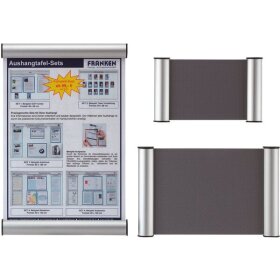 Türschild Clip 180 x 60 mm, silber, Inkl. doppelseitigem Klebeband und Schrauben