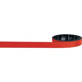 Magnetoflexband, 1000 x 10 mm, zuschneidbar, beschriftbar, rot