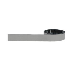 Magnetoflexband, 1000 x 15 mm, zuschneidbar, beschriftbar, grau