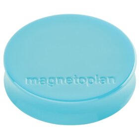 Magnetoplan Ergo-Magnet, Ø: 30mm, babyblau, Haftkraft: 700g, Griffrand für leichtes Abnehmen von der Tafel, Packung à 10 Stück