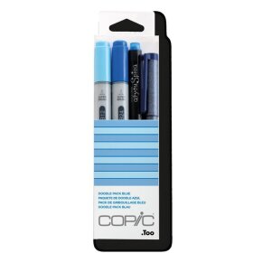 Layoutmarker Copic Ciao, Doodle Pack, blau, 4 Stück