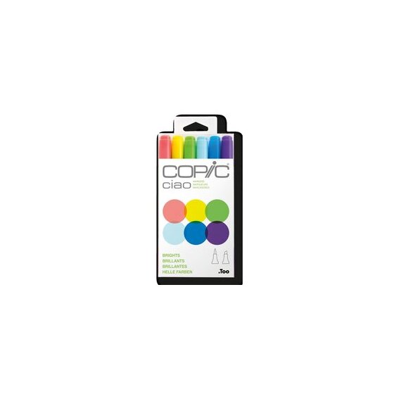 Layoutmarker Copic Ciao, Set, helle Farben, 6 Stück