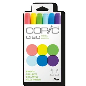 Layoutmarker Copic Ciao, Set, helle Farben, 6 Stück