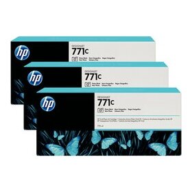 Tintenpatrone 771C, für HP Drucker, 3er Pack, 775 ml, fotoschwarz