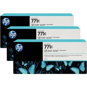 Tintenpatrone 771C, für HP Drucker, 3er Pack, 775 ml, fotoschwarz