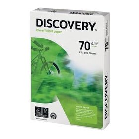 Discovery Kopierpapier, DIN A3, 70g/qm, weiß, Weißegrad: 161 CIE, holzfrei, Packung à 500 Blatt
