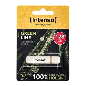 Green Line USB-Stick 3.2 Gen 1 x 1, 128 GB, 70 MB/s, recycelbar, beige/braun