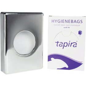 Hygienebag-Box, Wandspender, 140 x 95 x 26 mm, chrom