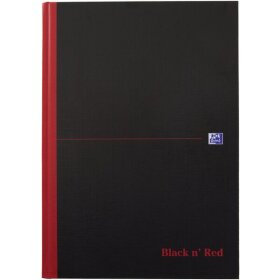 Buch, gebunden, DIN A4, 96 Blatt, kariert, schwarz