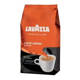 Lavazza Caffè Crema Gustoso, 1.000 g, ganze Bohnen, Aroma: würzige Haselnussnote, Intensität: 9, Röstung: Medium.