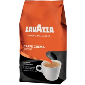 Lavazza Caffè Crema Gustoso, 1.000 g, ganze Bohnen, Aroma: würzige Haselnussnote, Intensität: 9, Röstung: Medium.