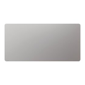 Glasboard, abgerundete Ecken, matte Oberfläche, 100 x 200 cm, Warm Grey