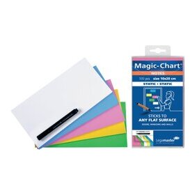 Magic Chart Notes 10 x 20 cm, haftet ohne Kleber, abwischbar, sortiert, 1 Pack = 500 Stück