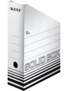 Archivstehsammler Solid DIN A4+, weiß, Fassungsvermögen: 900 Blatt, Beschriftungslinien auf dem Rücken, Wellpappe