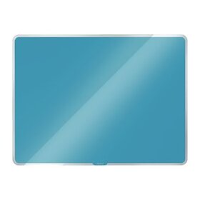 Cosy Whiteboards Glas 600x400 mm, blau, rahmenlos, Sicherheitsglas, trocken abwischbar