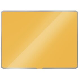 Cosy Whiteboards Glas 800x600 mm, gelb, rahmenlos, Sicherheitsglas, trocken abwischbar