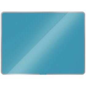 Cosy Whiteboards Glas 800 x 600 mm, blau, rahmenlos, Sicherheitsglas, trocken abwischbar