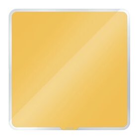 Cosy Whiteboards Glas 450x450 mm, gelb, rahmenlos, Sicherheitsglas, trocken abwischbar
